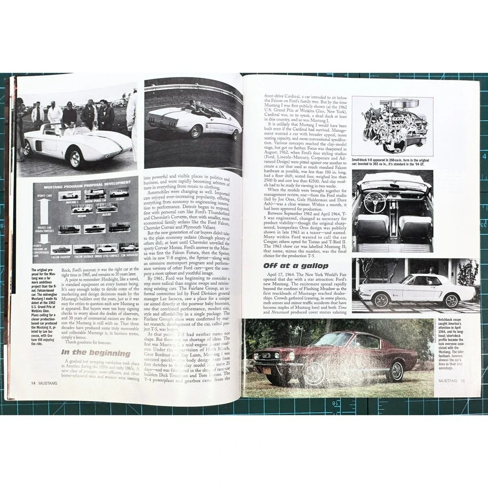 Road & Track Special Series 1994 Ford Mustang Guide Magazine 78 Color Pages